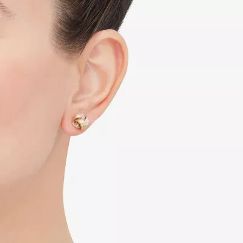 Limited Quantities! 14K Gold 10mm Knot Stud Earrings