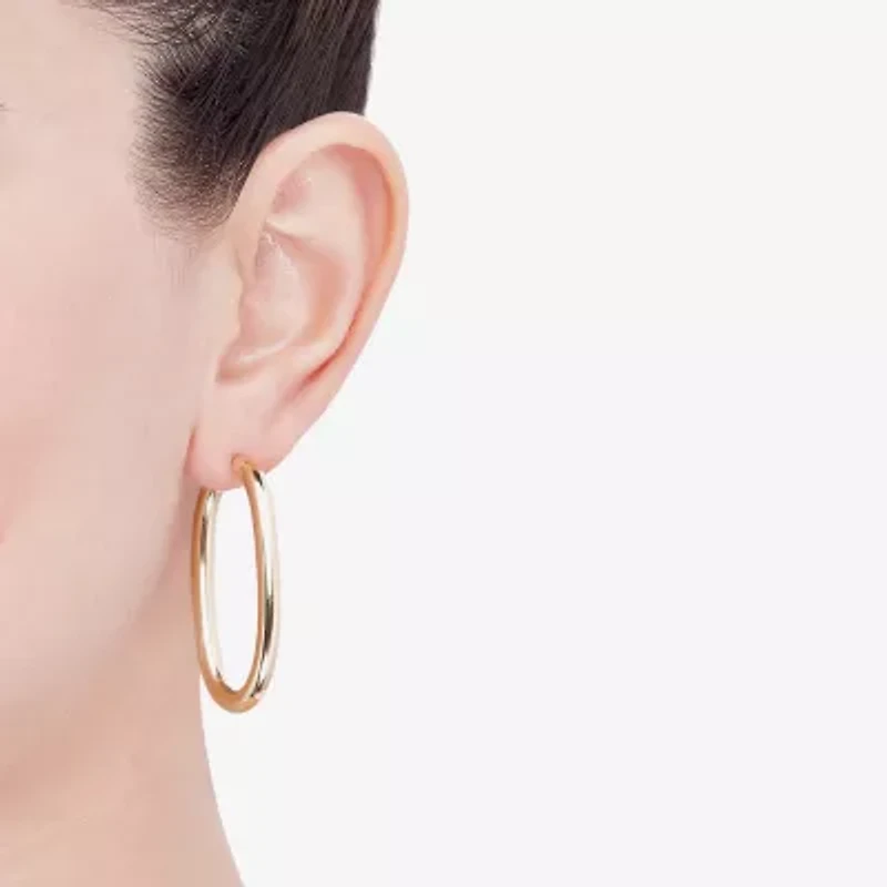 Limited Quantities! Womens 14K Gold 25mm Hoop Earrings