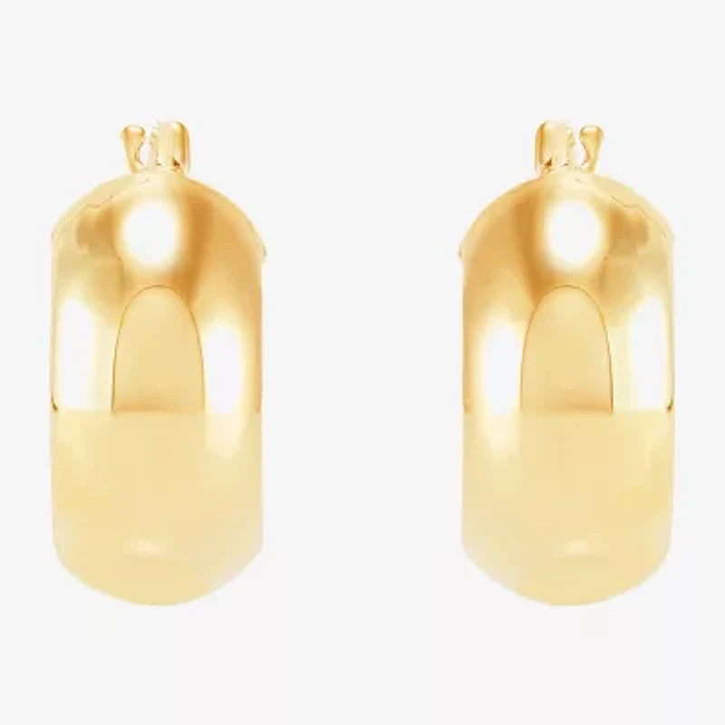 Limited Quantities! Womens 14K Gold 13mm Hoop Earrings