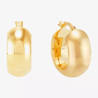 Limited Quantities! Womens 14K Gold 13mm Hoop Earrings