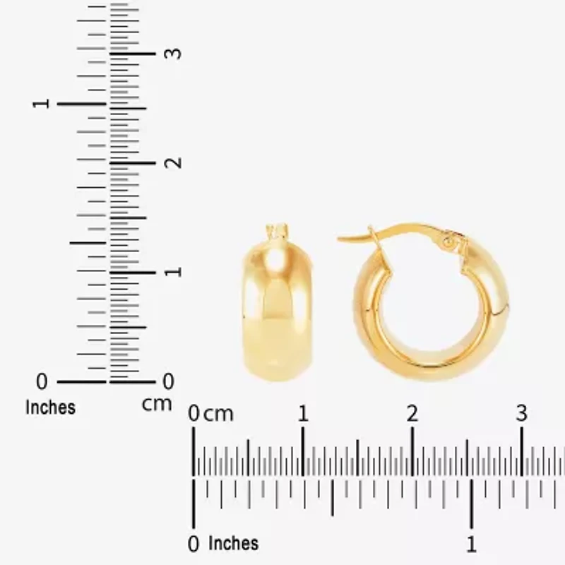 Limited Quantities! Womens 14K Gold 13mm Hoop Earrings