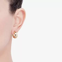 Limited Quantities! Womens 14K Gold 13mm Hoop Earrings