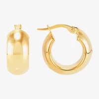 Limited Quantities! Womens 14K Gold 13mm Hoop Earrings