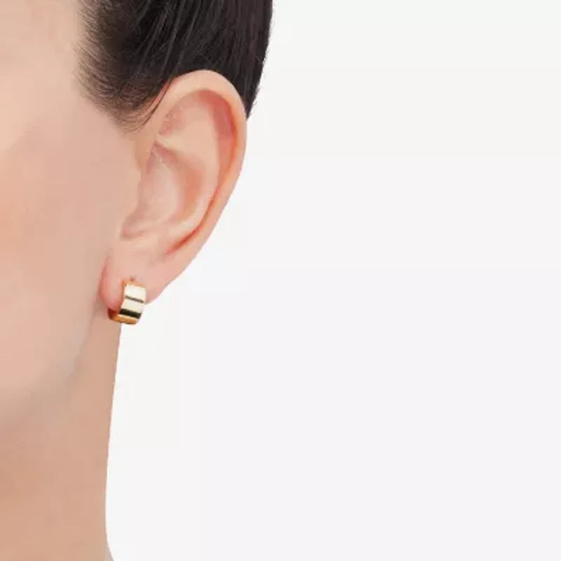 Limited Quantities! Womens 14K Gold 10.4mm Hoop Earrings