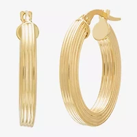 Limited Quantities! Womens 14K Gold 15mm Hoop Earrings