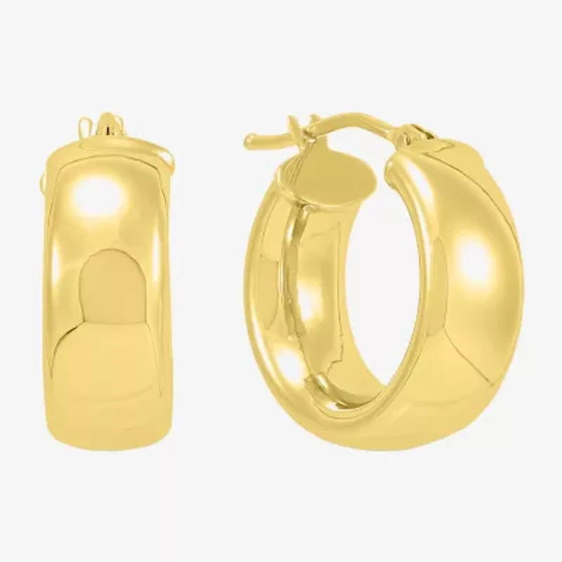 Limited Quantities! Womens 14K Gold 14.9mm Hoop Earrings