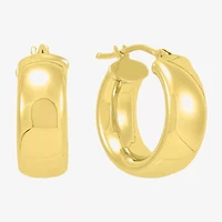 Limited Quantities! Womens 14K Gold 14.9mm Hoop Earrings