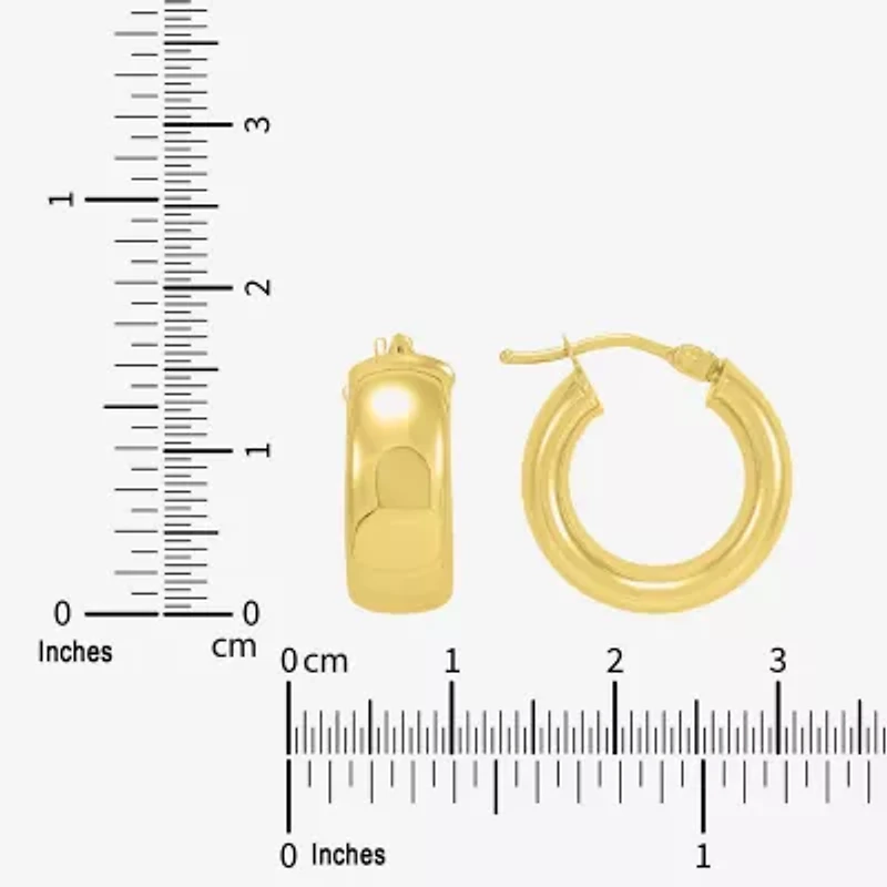 Limited Quantities! Womens 14K Gold 14.9mm Hoop Earrings