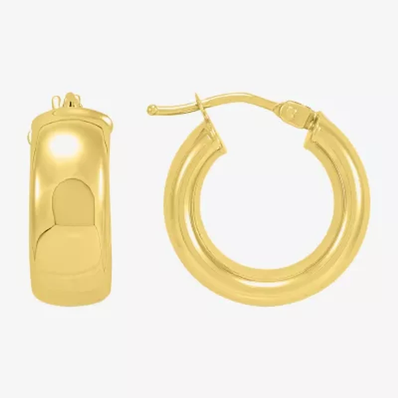 Limited Quantities! Womens 14K Gold 14.9mm Hoop Earrings