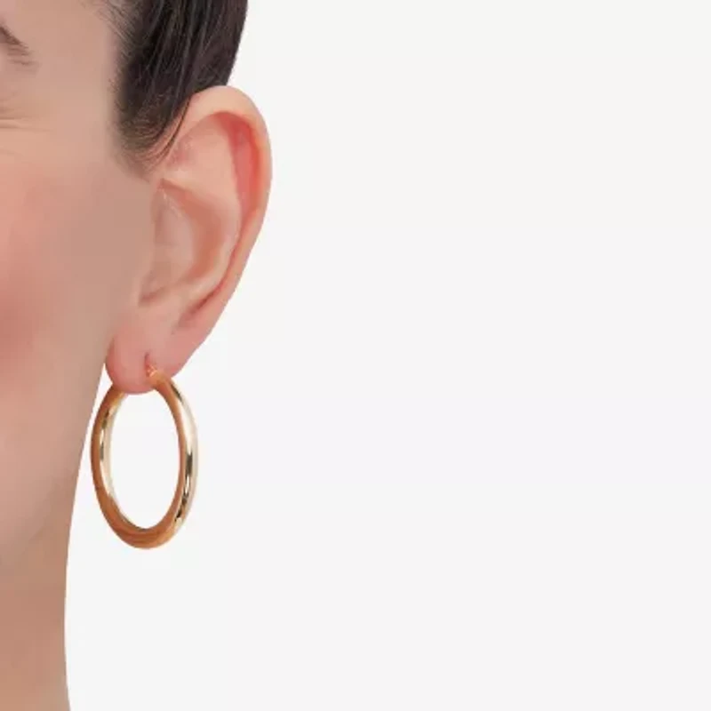 Limited Quantities! Womens 14K Gold 40mm Hoop Earrings