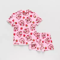 Little & Big Kid Girls Strawberry Shortcake V-Neck Short Sleeve 2-pc. Pajama Sets