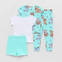 Toddler Girls Paw Patrol Crew Neck Short Sleeve 4-pc. Pajama Sets