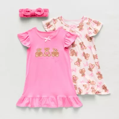 Betsey Johnson Toddler Girls Short Sleeve Crew Neck Nightgown