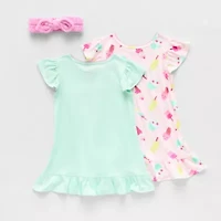 Betsey Johnson Toddler Girls Short Sleeve Crew Neck Nightgown