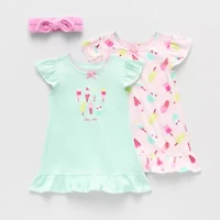 Betsey Johnson Toddler Girls Short Sleeve Crew Neck Nightgown