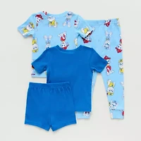 Toddler Boys Paw Patrol Crew Neck Short Sleeve 4-pc. Pajama Sets
