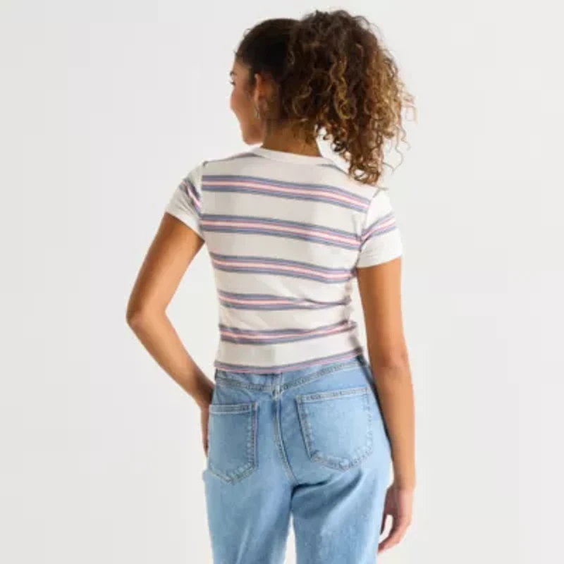 Arizona Womens Round Neck Short Sleeve Graphic T-Shirt