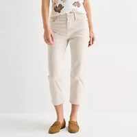 Liz Claiborne Womens Petite Ankle High Rise Pant
