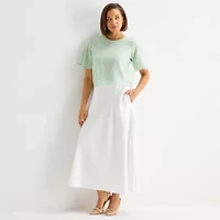 Liz Claiborne Womens Short Sleeve Blouse