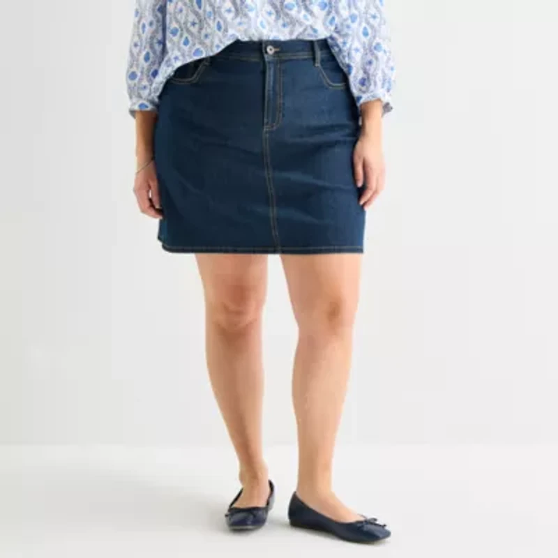 St. John's Bay Womens 5" Plus Chino Short
