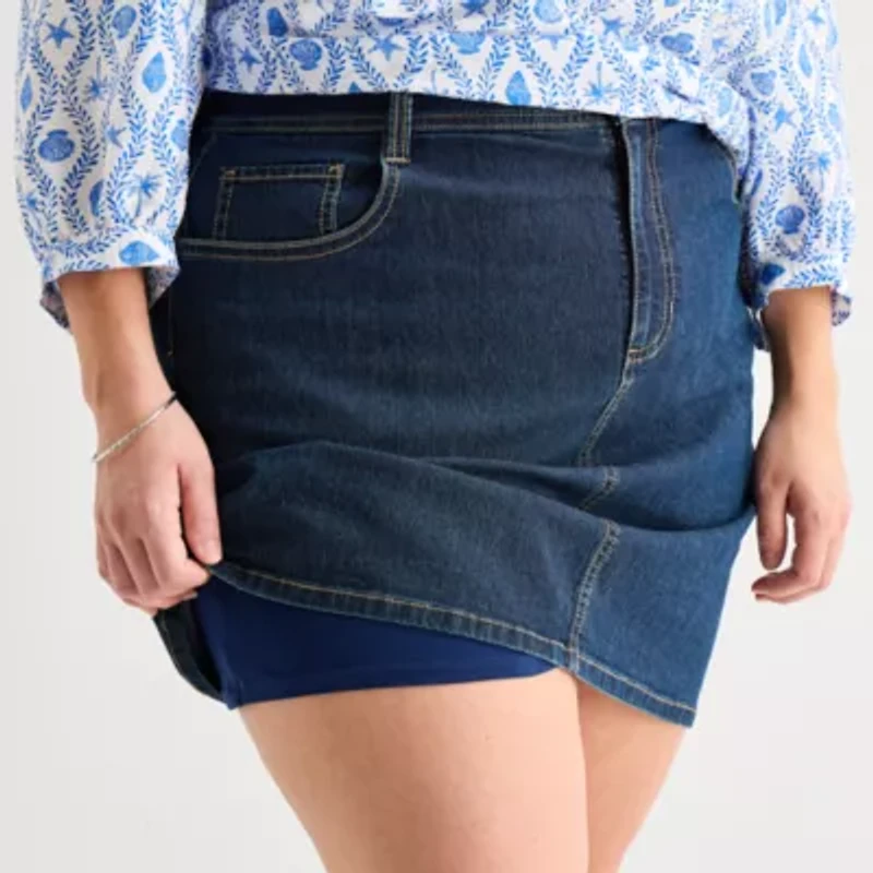 St. John's Bay Womens 5" Plus Chino Short