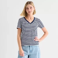 a.n.a Womens V Neck Short Sleeve T-Shirt