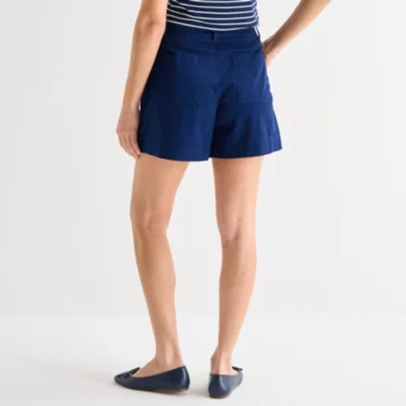 St. John's Bay Womens Pleated Short