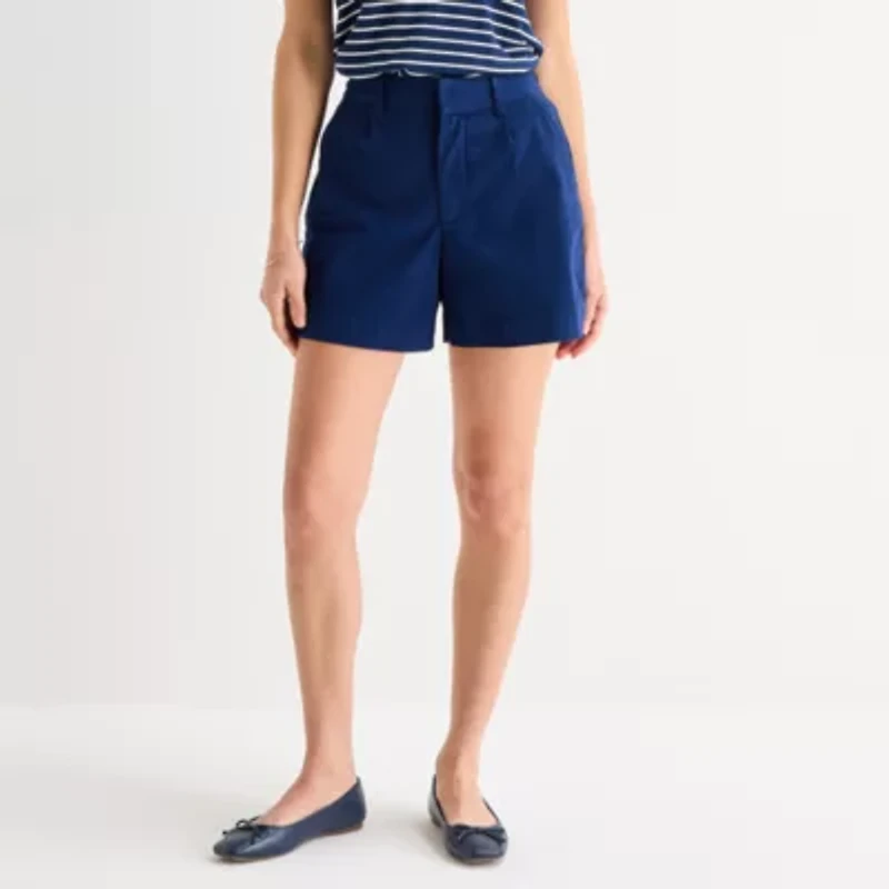 St. John's Bay Womens Pleated Short