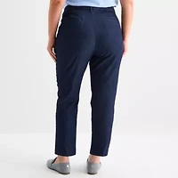 Liz Claiborne Emma Womens Plus Straight Mid Rise Ankle Pant
