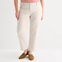 Liz Claiborne Womens Plus Ankle High Rise Pant