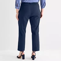 Liz Claiborne Emma Womens Plus Slim Mid Rise Ankle Pant
