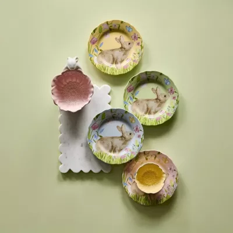 Layerings Easter Bunny 4-pc. Salad Plate