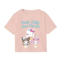 Hello Friends Ice Cream Toddler Girls Crew Neck Short Sleeve Kitty Graphic T-Shirt