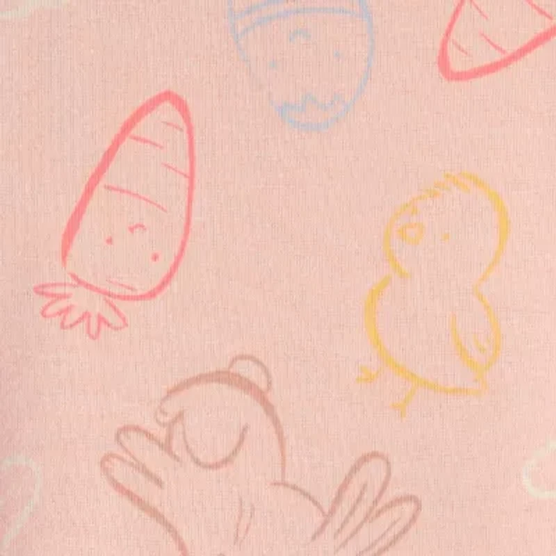 Carter's Easter Toddler Girls Round Neck Short Sleeve 2-pc. Pajama Sets