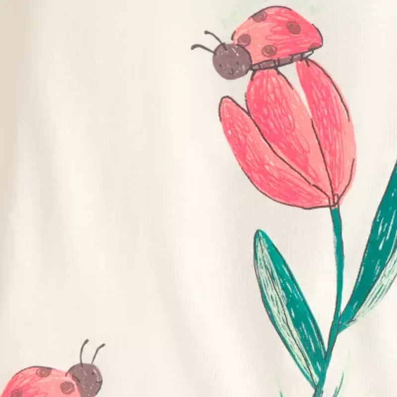 Carter's Toddler Girls Round Neck Short Sleeve 4-pc. Pajama Sets