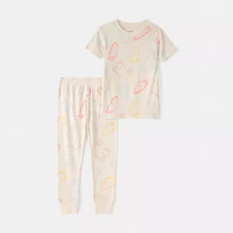 Carter's Easter Toddler Unisex Round Neck Short Sleeve 2-pc. Pajama Sets