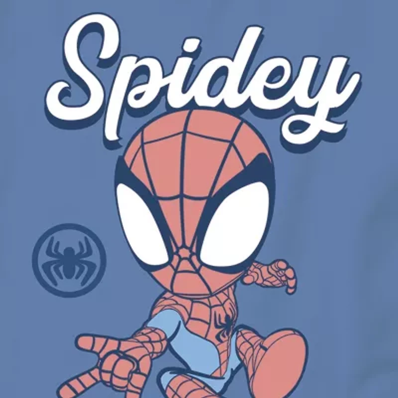 Toddler Boys Crew Neck Short Sleeve Spiderman Graphic T-Shirt