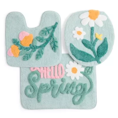 Avanti Hello Spring 3-pc. Bath Rug Set