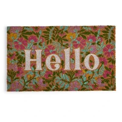 Layerings Floral Hello Coir Doormat