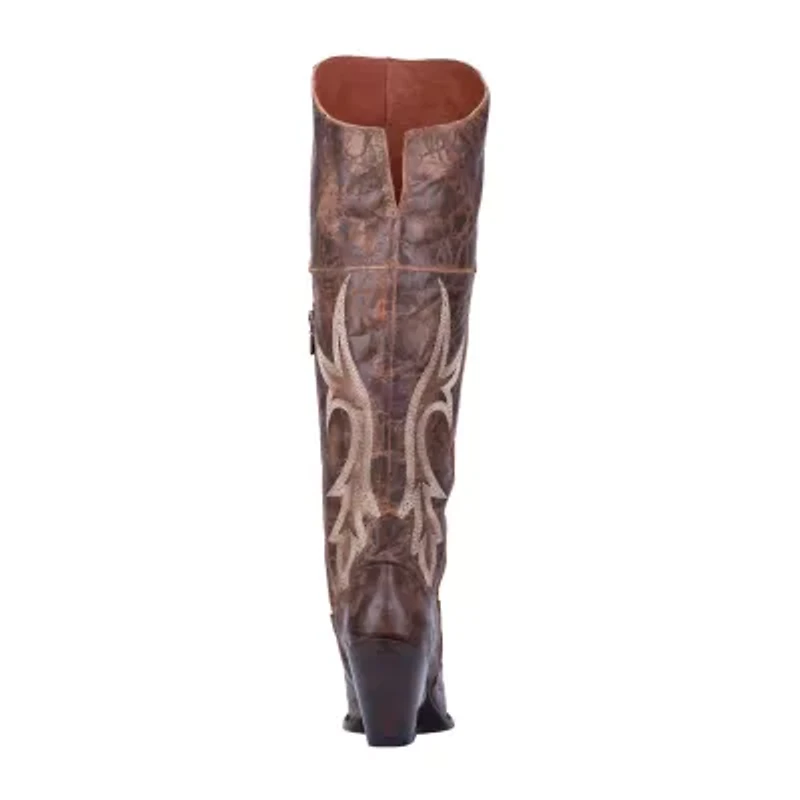 Dan Post Womens Jilted Block Heel Cowboy Boots