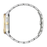 Citizen Calendrier Womens Diamond Accent Two Tone Stainless Steel Bracelet Watch Fd0004-51d