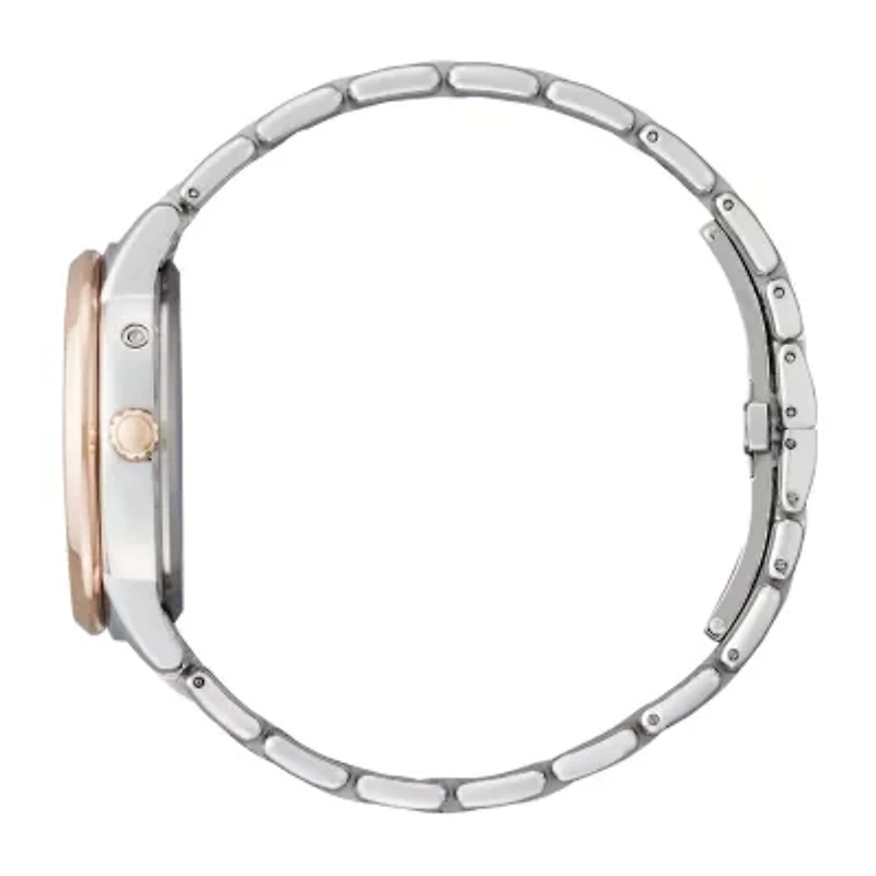 Citizen Calendrier Womens Diamond Accent Two Tone Stainless Steel Bracelet Watch Fd0006-56d