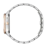 Citizen Calendrier Womens Diamond Accent Two Tone Stainless Steel Bracelet Watch Fd0006-56d