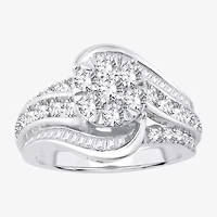 Womens 2 CT. T.W. Natural White Diamond 10K Gold Round Engagement Ring