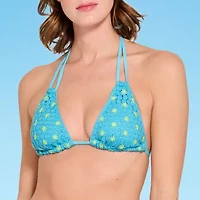 Decree Adjustable Straps Juniors Triangle Bikini Swimsuit Top