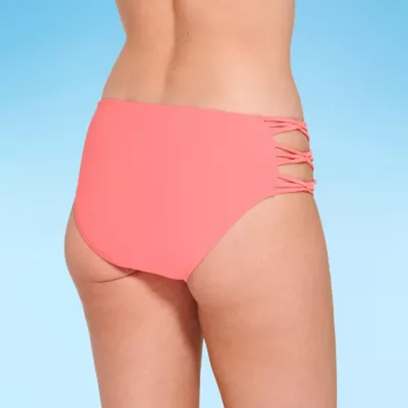 Decree Womens Mid Rise Hipster Swimsuit Bottom Juniors