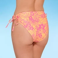 Decree Womens Lined Floral Juniors High Waist Bikini Swimsuit Bottom