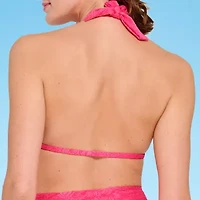 Decree Textured Triangle Bikini Swimsuit Top Juniors