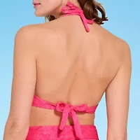 Decree Textured Triangle Bikini Swimsuit Top Juniors