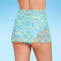 Decree Womens Floral Floral Juniors Sarong Swimsuit Cover-Up